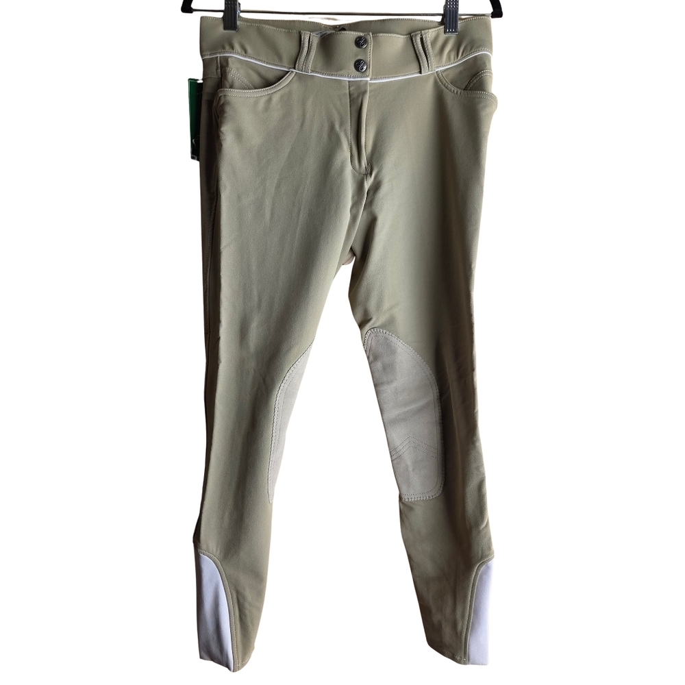 Elation Platinum Brookyn Tan Riding Breeches with White Accents